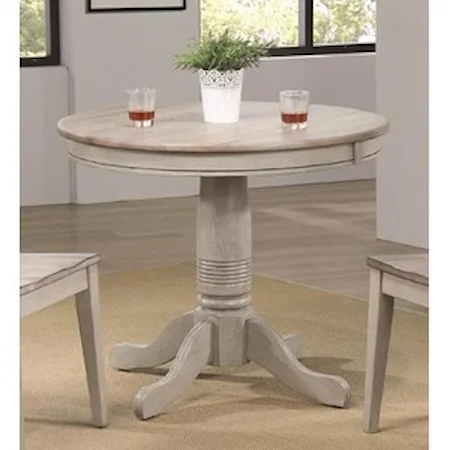 Farmhouse Pedestal Table with Round Top